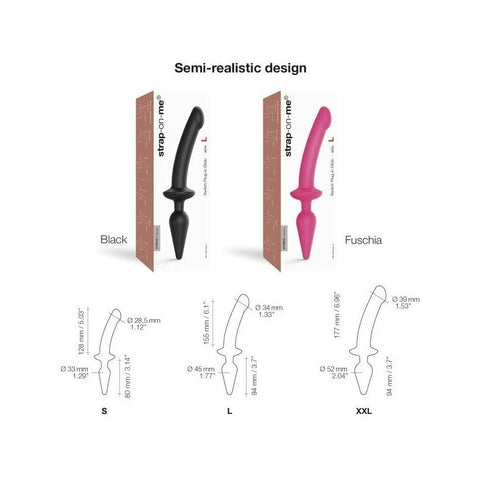 STRAP-ON-ME Switch Plug-In Semi-Realistic - Black - Anal Dildos