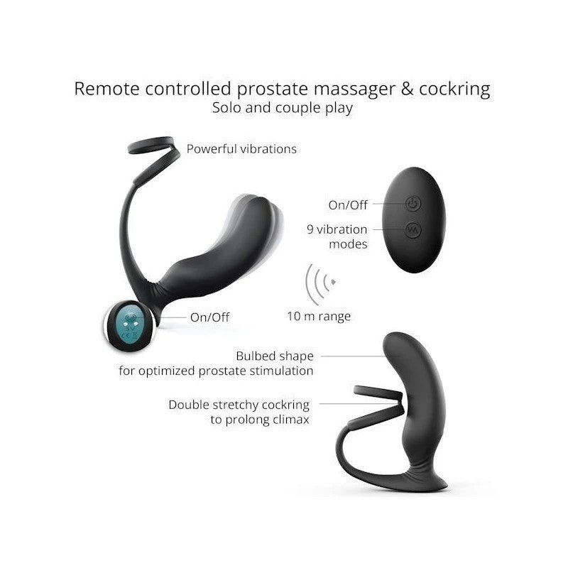 LOVE TO LOVE Dual Pleasure P-Spot Plug and Cock Ring - Prostate Toys