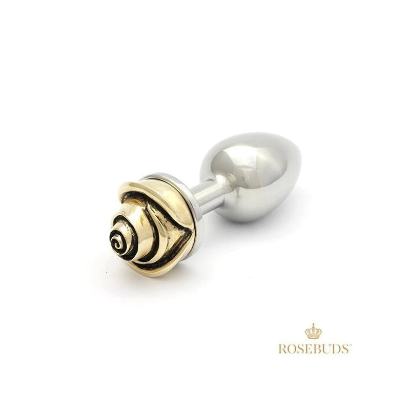 Rosebuds Luxe Anal Plug with Jeweled Rose Tip - Medium Butt Plugs