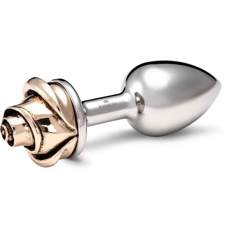 Rosebuds Luxe Anal Plug with Jeweled Rose Tip - Medium Butt Plugs