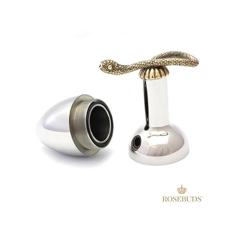 Rosebuds Luxe Metal Anal Plug with Snake Handle - XXL Size - Butt Plugs
