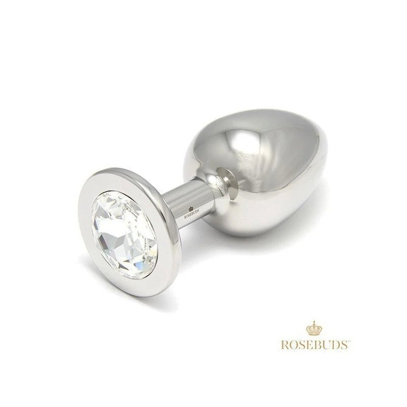 Rosebuds Luxe Stainless Steel XL Jeweled Anal Plug Butt Plugs