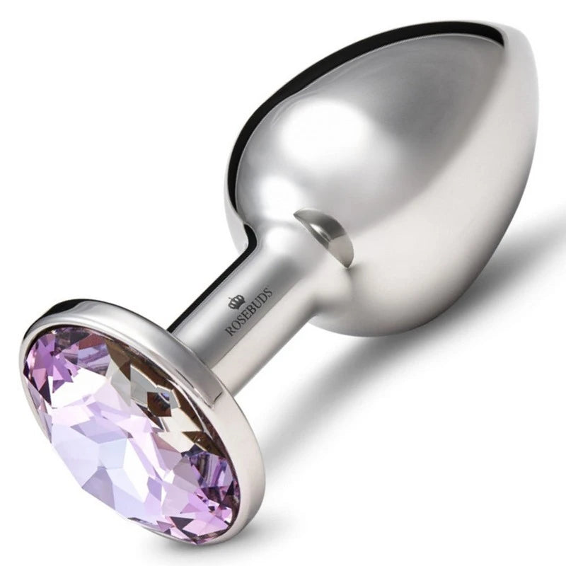 Rosebuds Luxe Stainless Steel XL Jeweled Anal Plug Butt Plugs