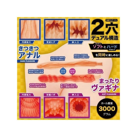 MACCOS Den Boo 2 - Dual Textured Lifelike Pleasure Onahole - Masturbators and Strokers