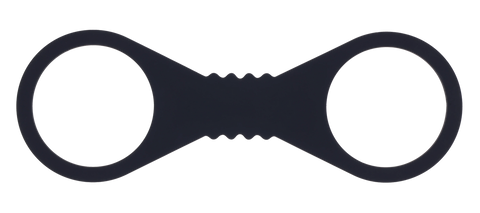 Sex & Mischief Shadow Silicone Wrist Cuffs Black - Cuffs And Restraints