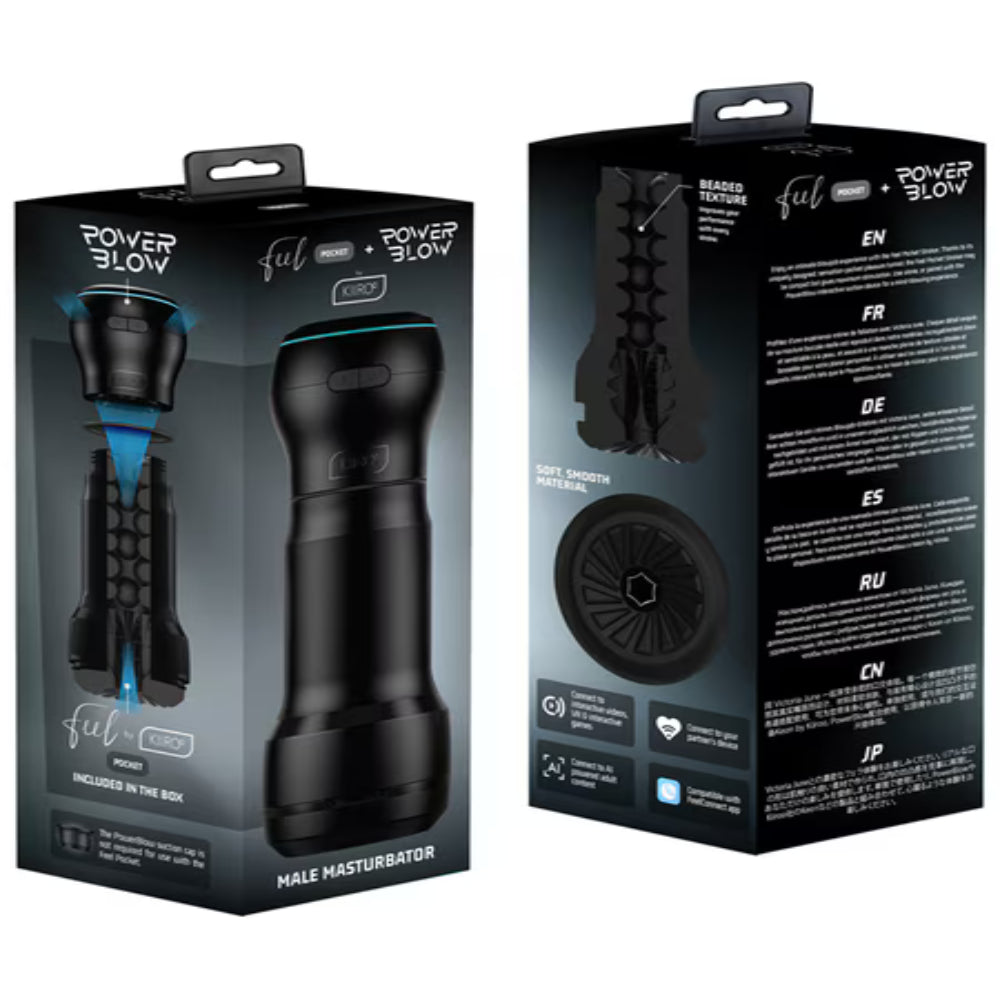 Feel By Kiiroo Pocket Blow Pocket Stroker And Power Blow Combo Masturbators and Strokers