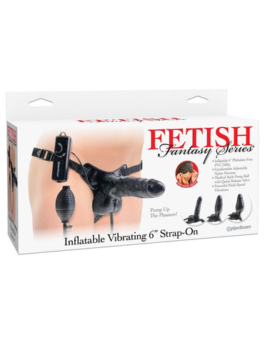 Fetish Fantasy Inflatable Vibrating 6 inch Strap-On Dildo - Strap On Sextoys