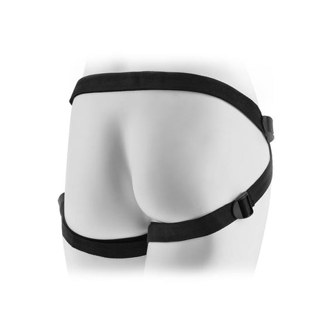 Fetish Fantasy Leather Lovers Strap On Harness Black - Strap On Sextoys