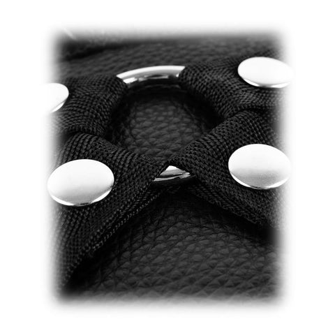 Fetish Fantasy Leather Lovers Strap On Harness Black - Strap On Sextoys