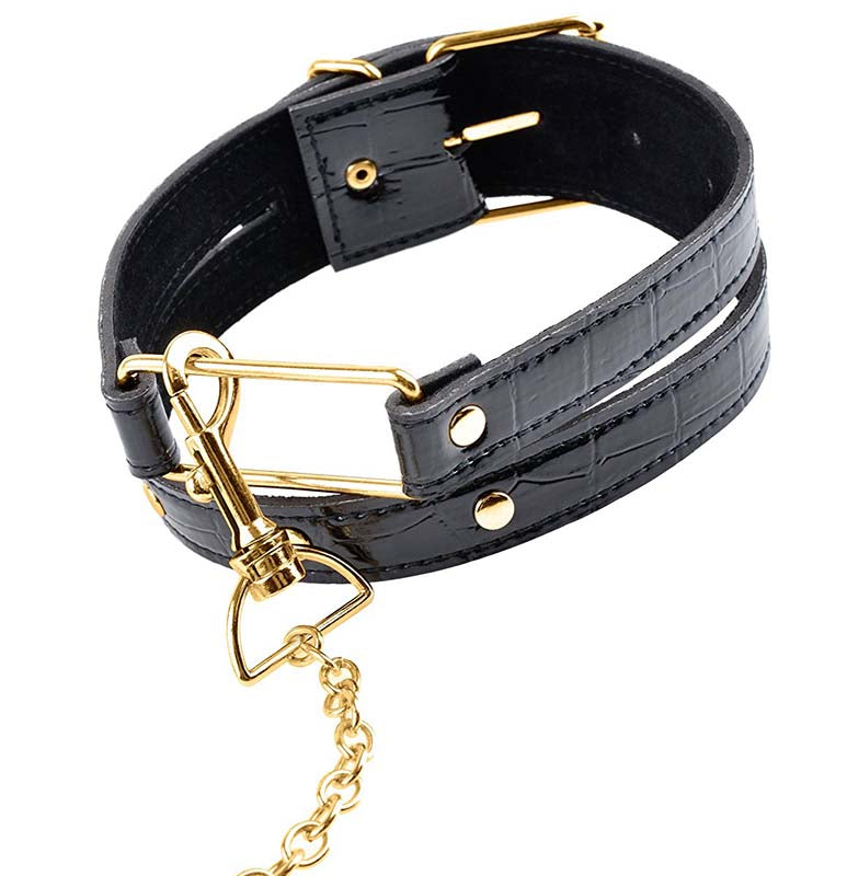 Fetish Fantasy Gold Bondage Collar and Leash Collars and Leads