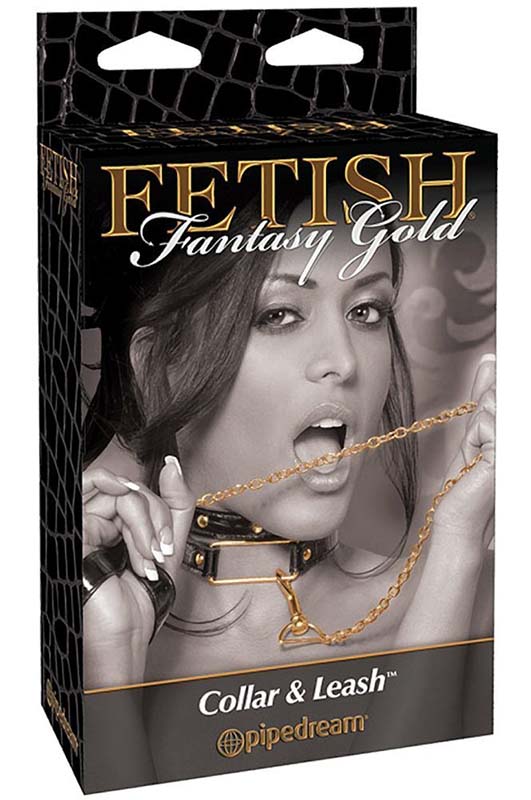 Fetish Fantasy Gold Bondage Collar and Leash Collars and Leads