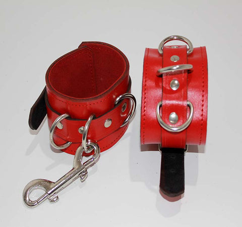 Luxurious Leather Ankle Restraints - Customizable Comfort - Cuffs and Restraints