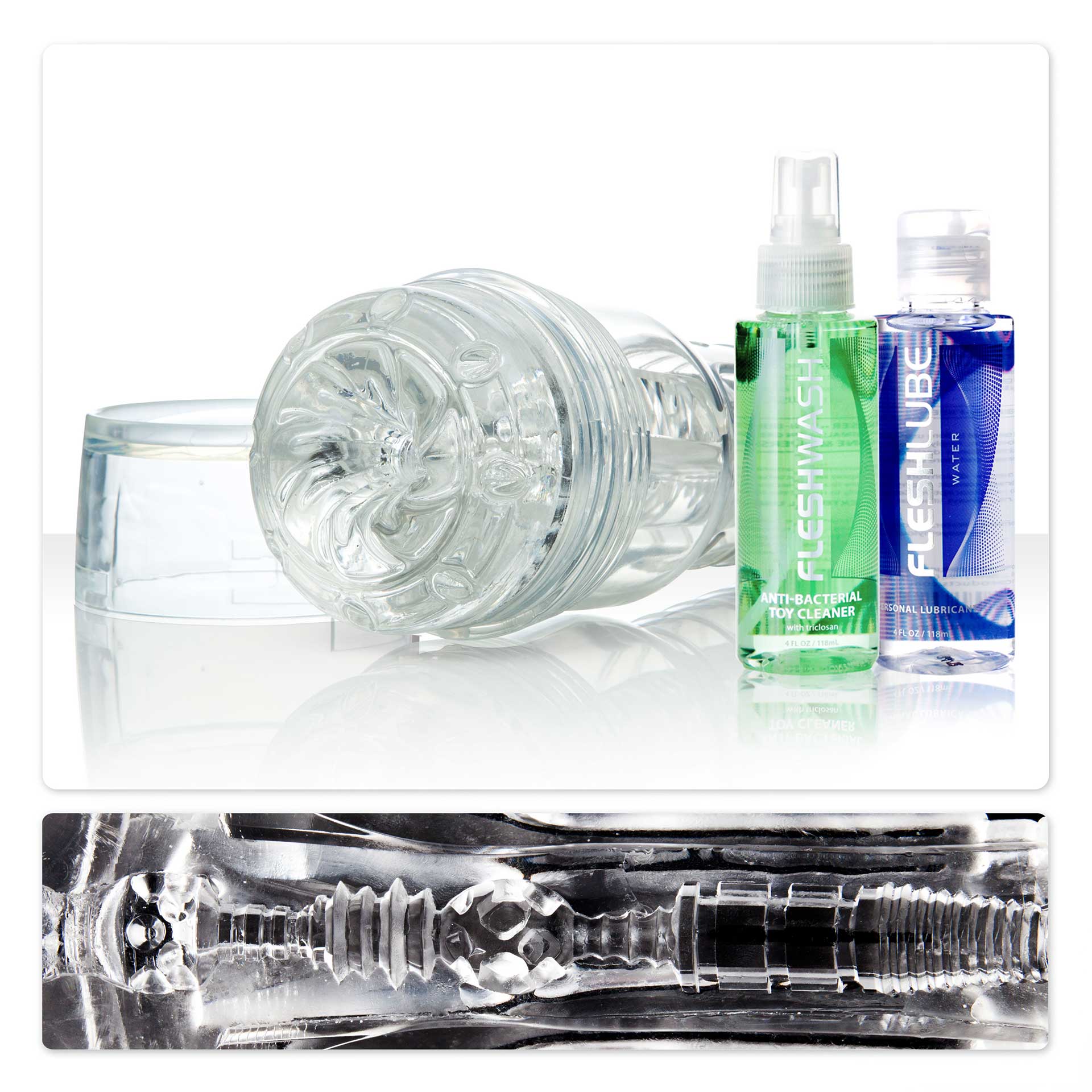 Fleshlight GO Torque Mens Masturbator and Lubricant Combo Pack Ice Masturbators and Strokers