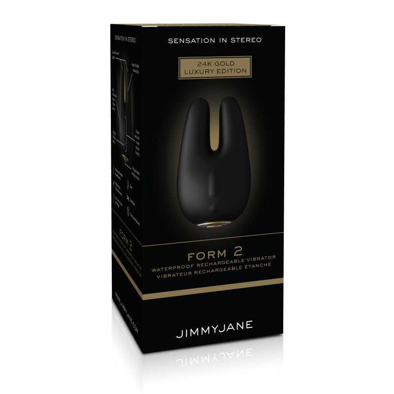 JimmyJane Form 2 Luxury Edition Clitoral Vibrator 24K Gold Clit Ticklers and Pulsators