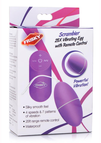 XR Brands Frisky Scrambler Vibrating Love Egg - Love Eggs and Kegel Exercisers
