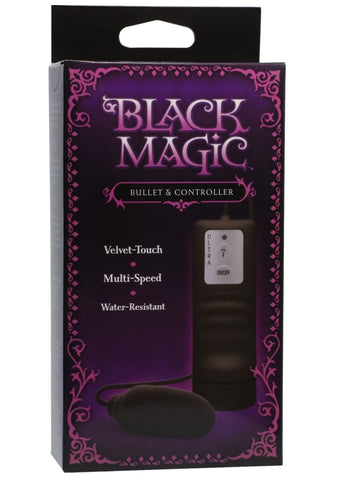 Doc Johnson Black Magic Bullet Vibrator and Controller - Bullet Vibrators