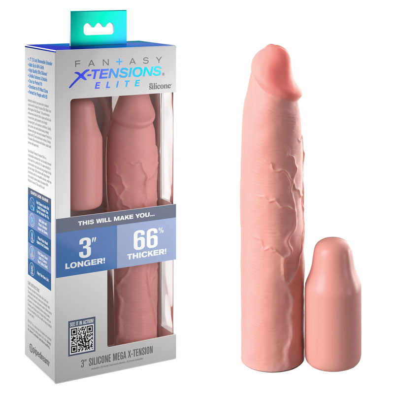 FX Elite 3 Inch Silicone Extension Penis Sleeves and Extenders