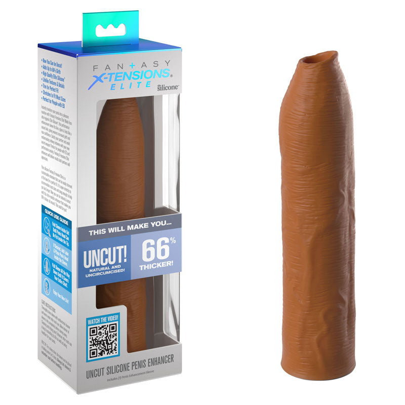 FX Elite Uncut Silicone Penis Enhancer Penis Sleeves and Extenders