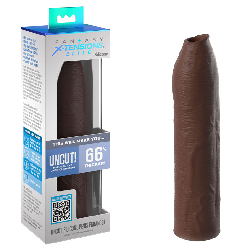 FX Elite Uncut Silicone Penis Enhancer Penis Sleeves and Extenders