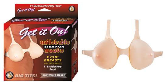 Get It On! Inflatable Boobs Strap-On Fancy Dress Ups