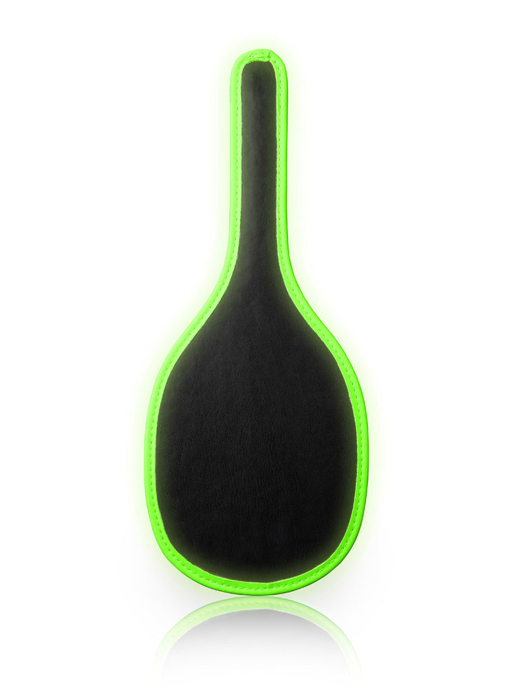 Shots Toys Glow in the Dark Bondage Round Paddle - Paddles And Slappers