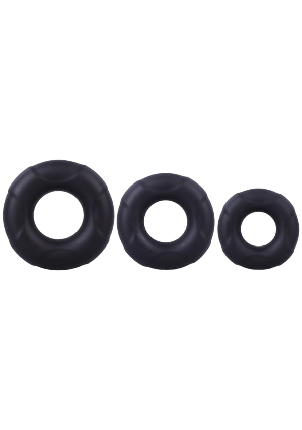 Doc Johnson 3 Stretchy Silicone Cock Ring Set In A Bag Cock Ring Sets