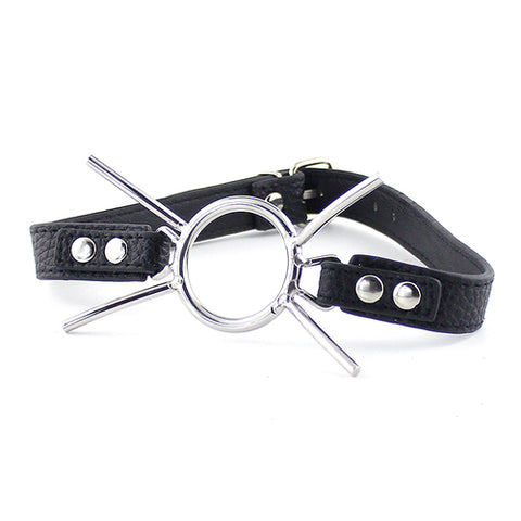 Grained Leather Spider Mouth Gag - Bondage Gags and Bits