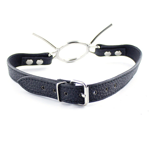 Grained Leather Spider Mouth Gag - Bondage Gags and Bits