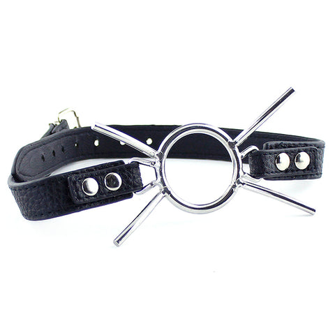 Grained Leather Spider Mouth Gag - Bondage Gags and Bits