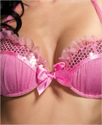 Halter Push Up Bra And Mini Skirt - Bras and Bra Sets