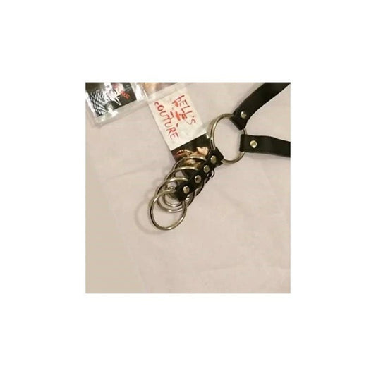 Sinvention Leather Harness With Gates of Hell Rings - Male Chastity