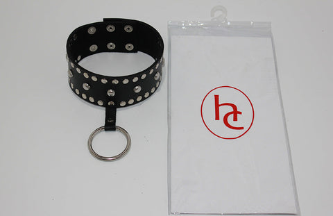 Mistress Leather Collar Studded - Collars and Leads