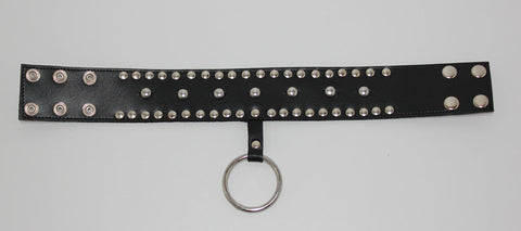 Mistress Leather Collar Studded - Collars and Leads