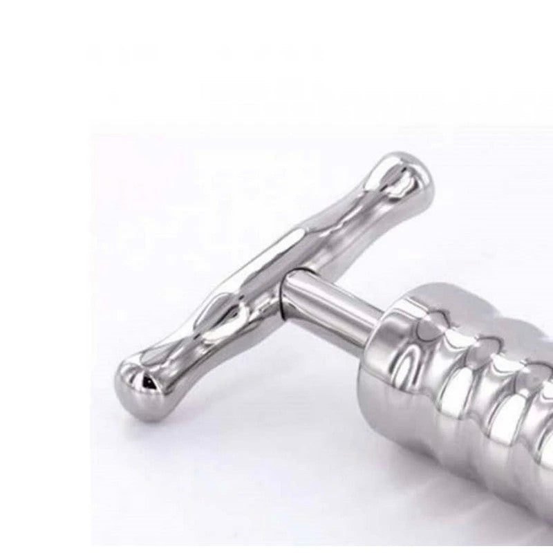 Steel Anal Rammer & T-Bar 4 Rings Handle Anal Dildos