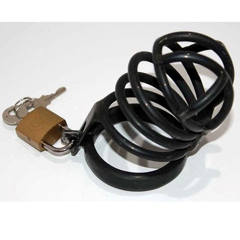 Nugatory Cock Cage Black Metal - Male Chastity