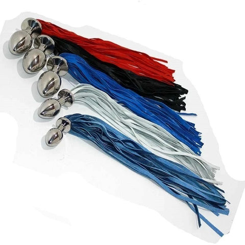Luxurious Leather Tail Anal Pleasure Plug - Hell's Couture - Butt Plugs
