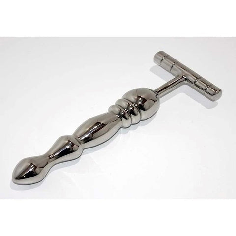 The Ripple T-Bar Extreme Steel Dildo - Anal Dildos