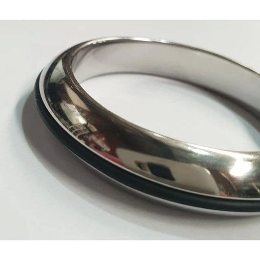 Burn the Rubber Steel Cock Ring - Cock Rings