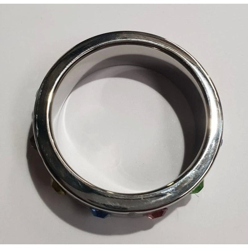 Jewelled Brick Steel Cock Ring Cock Rings