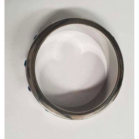 Deep Shallow Cock Ring 55mm Sapphire Gemmed - Cock Rings
