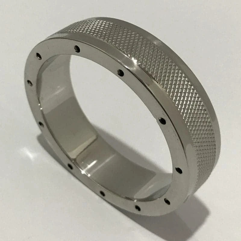 Cool & Knurl Steel Cock Ring Cock Rings