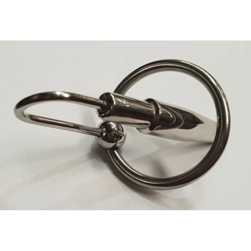 Solid Metal Cock Plug with Glans Ring Xtra Large Penis Plugs