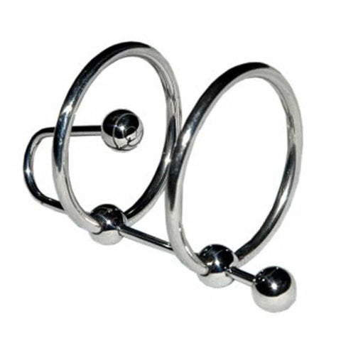 Heightened Pleasure Unleashed - Hell's Couture Freak Out Nation Sperm Plug & Dual Glans Dual Rings - Penis Plugs