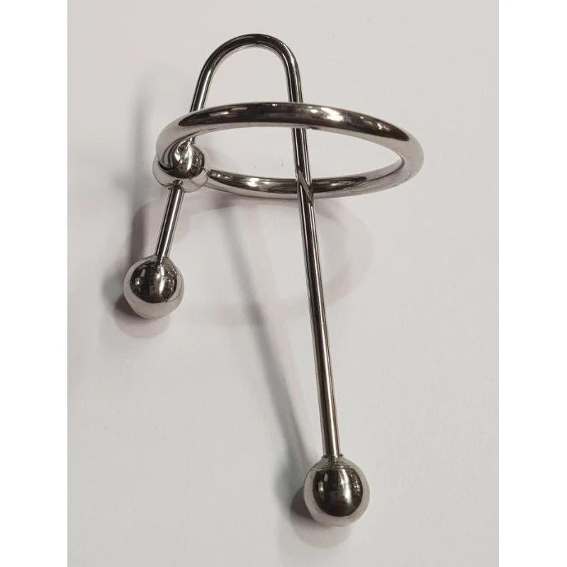 JustSteel Urethra Clip with Glans Ring Penis Plugs