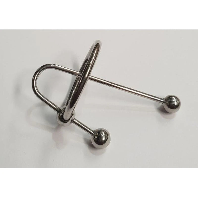 JustSteel Urethra Clip with Glans Ring Penis Plugs