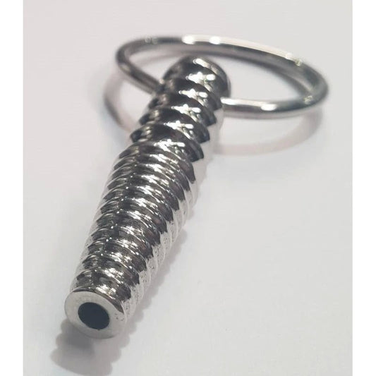 Ynaija Ribbed Metal Penis Plug With O-Ring Penis Plugs
