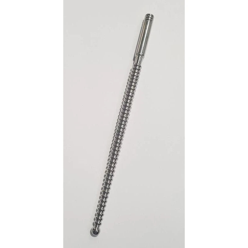 Urethral Ribbed Dominator Grooving Sound 179mm x 5-8mm Penis Plugs