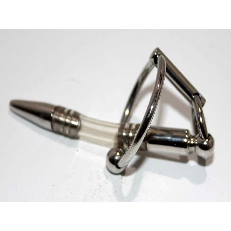 Flexible Penis Plug With Steel Glans Ring Penis Plugs