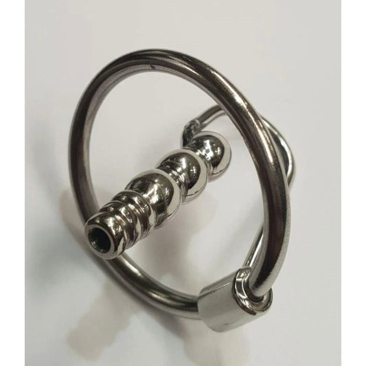 Round Tip Ribbed Penis Plug & Glans Ring - Penis Plugs