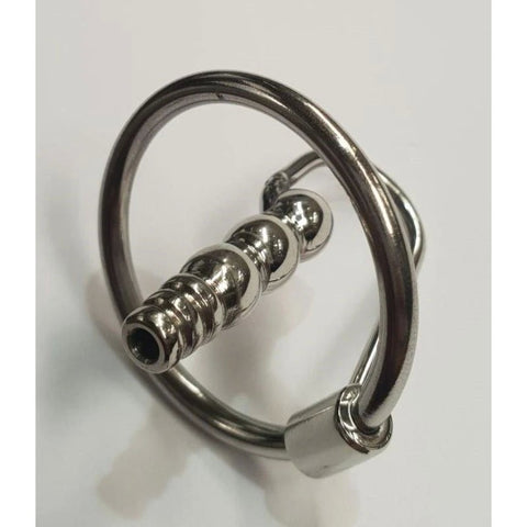 Round Tip Ribbed Penis Plug & Glans Ring - Penis Plugs